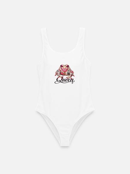 Queen-Tattoofrosch  - Frauen Badeanzug - Weiß