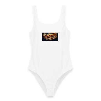 70mm Real Deal Film T-Shirt - Frauen Badeanzug - Weiß - Vorne - AI Model Female 172 dark (172cm)