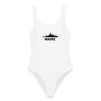 Mainz Skyline - Frauen Badeanzug - Weiß - Vorne - AI Model Female 172 dark (172cm)