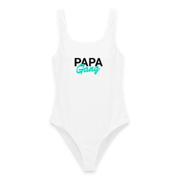 Papa Gang (black) - Frauen Badeanzug - Weiß - Vorne - AI Model Female 172 dark (172cm)