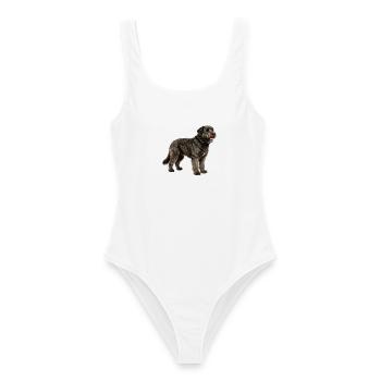 Bouvier des Flanders - Frauen Badeanzug - Weiß - Vorne - AI Model Female 172 dark (172cm)