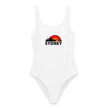 Sydney Skyline Kreise - Frauen Badeanzug - Weiß - Vorne - AI Model Female 172 dark (172cm)