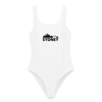 Sydney Skyline - Frauen Badeanzug - Weiß - Vorne - AI Model Female 172 dark (172cm)