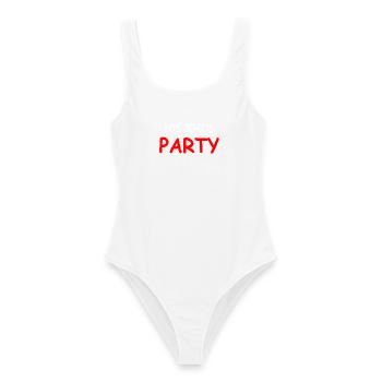 Party - Frauen Badeanzug - Weiß - Vorne - AI Model Female 172 dark (172cm)
