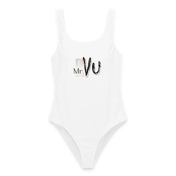 Cocuy Mr. VU – Merchandise aus unserer Brennerei - Frauen Badeanzug - Weiß - Vorne - AI Model Female 172 dark (172cm)