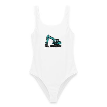 Teal Bagger Illustration - Frauen Badeanzug - Weiß - Vorne - AI Model Female 172 dark (172cm)