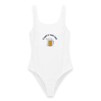 O'zapft is' mein Limit Bier Volksfest Shirt - Frauen Badeanzug - Weiß - Vorne - AI Model Female 172 dark (172cm)