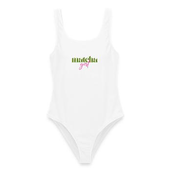 Matcha Girl - Frauen Badeanzug - Weiß - Vorne - AI Model Female 172 dark (172cm)