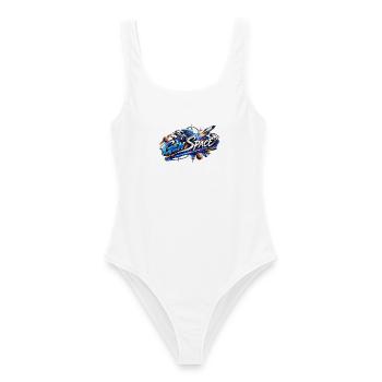 Gen Space Neon Galaxy - Frauen Badeanzug - Weiß - Vorne - AI Model Female 172 dark (172cm)