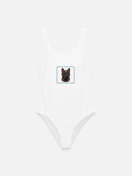 Malinois Ripley Dog 16-Bit - Frauen Badeanzug - Weiß