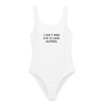 Funny Alcohol Pun - Frauen Badeanzug - Weiß - Vorne - AI Model Female 172 dark (172cm)