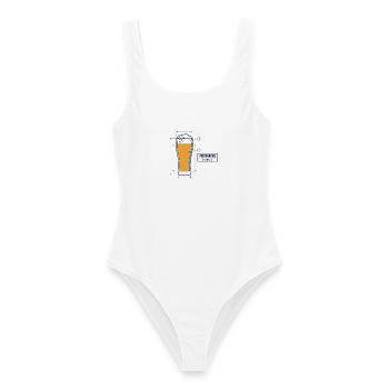 Ingenieur Geschenk, Bier Blaupause Feierabend - Frauen Badeanzug - Weiß - Vorne - AI Model Female 172 dark (172cm)