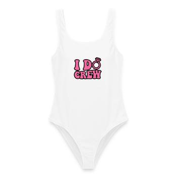 I Do Crew Ring Logo - Frauen Badeanzug - Weiß - Vorne - AI Model Female 172 dark (172cm)