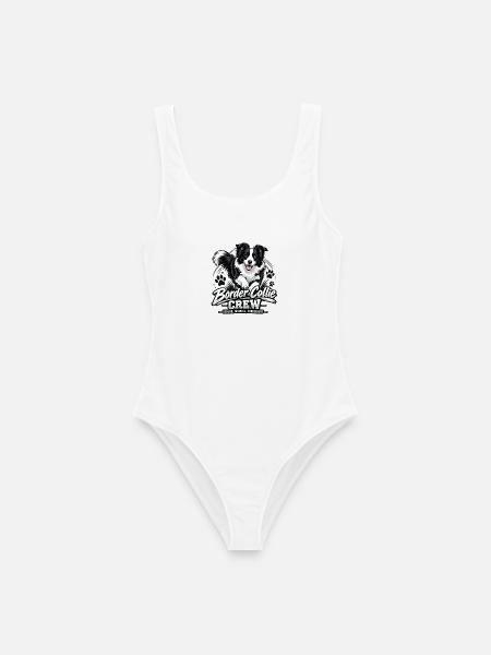 Border Collie Crew – Geschenk für Hundefans - Frauen Badeanzug - Weiß