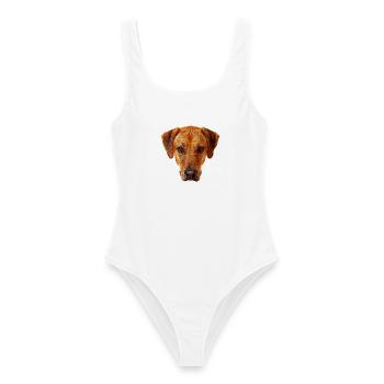 rodesian Ridgeback, hunde - Frauen Badeanzug - Weiß - Vorne - AI Model Female 172 dark (172cm)