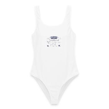 Fourier-Serie - Frauen Badeanzug - Weiß - Vorne - AI Model Female 172 dark (172cm)