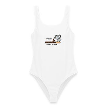  Lustiger Kaffee Motivation Laden Kaffee Spruch - Frauen Badeanzug - Weiß - Vorne - AI Model Female 172 dark (172cm)