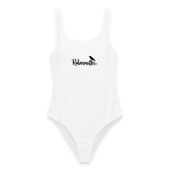 Rabenmutter - Mama - Mutter - Mami - Frauen Badeanzug - Weiß - Vorne - AI Model Female 172 dark (172cm)