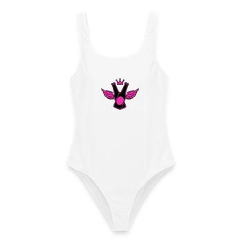 Bierflaschen Fluegel Logo - Frauen Badeanzug - Weiß - Vorne - AI Model Female 172 dark (172cm)