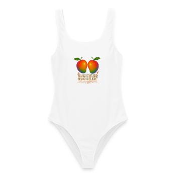 Mango-infundierte Mango-Delight - Frauen Badeanzug - Weiß - Vorne - AI Model Female 172 dark (172cm)