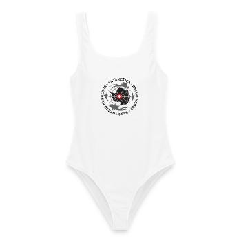 Antarktis Taucher Logo - Frauen Badeanzug - Weiß - Vorne - AI Model Female 172 dark (172cm)