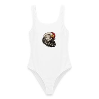 Wild Eagle - Frauen Badeanzug - Weiß - Vorne - AI Model Female 172 dark (172cm)