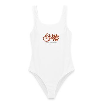 Skills Prove Them Wrong Retro Streetwear - Frauen Badeanzug - Weiß - Vorne - AI Model Female 172 dark (172cm)