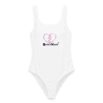 Zerbrochenes Neonherz Pink - Frauen Badeanzug - Weiß - Vorne - AI Model Female 172 dark (172cm)