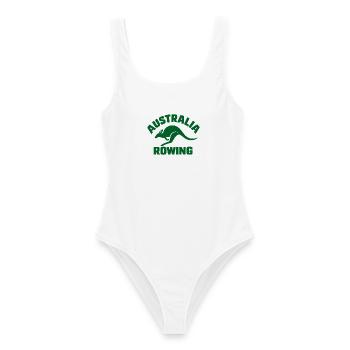 Australia Rowing - Australien Rudern - Känguru - Frauen Badeanzug - Weiß - Vorne - AI Model Female 172 dark (172cm)