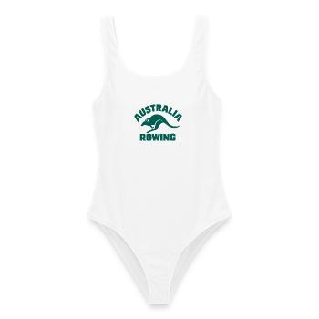 Australia Rowing - Australien Rudern - Känguru - Frauen Badeanzug - Weiß - Vorne - AI Model Female 172 dark (172cm)
