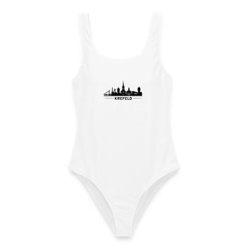 Krefeld Skyline - Frauen Badeanzug - Weiß - Vorne - AI Model Female 172 dark (172cm)