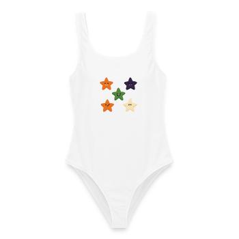Five Spooky Little Stars - Frauen Badeanzug - Weiß - Vorne - AI Model Female 172 dark (172cm)