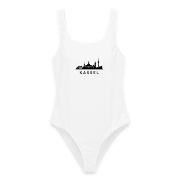 Kassel Skyline - Frauen Badeanzug - Weiß - Vorne - AI Model Female 172 dark (172cm)