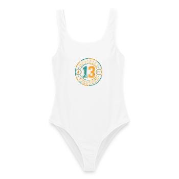 13. Geburtstag Gamer Offiziell Teenager Retro - Frauen Badeanzug - Weiß - Vorne - AI Model Female 172 dark (172cm)