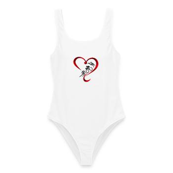 Triathlon-holic - Frauen Badeanzug - Weiß - Vorne - AI Model Female 172 dark (172cm)