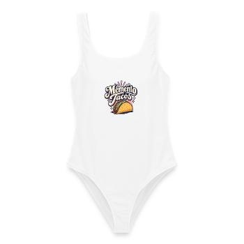 Memento Tacos Retro-Logo - Frauen Badeanzug - Weiß - Vorne - AI Model Female 172 dark (172cm)