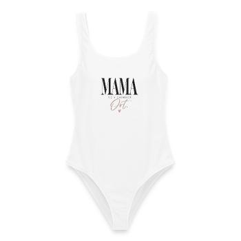 Mama. Mein sicherer Ort. Geschenk Oma Mama - Frauen Badeanzug - Weiß - Vorne - AI Model Female 172 dark (172cm)
