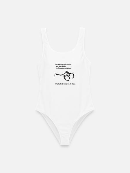 Kabelentdröselapp - Frauen Badeanzug - Weiß