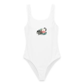 Wilde Kite Strand Retro Sunset - El Gouna  - Frauen Badeanzug - Weiß - Vorne - AI Model Female 172 dark (172cm)