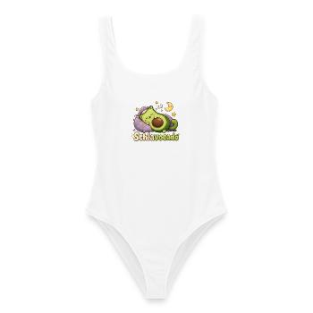 Schlavocado Schlaf-Träumerei - Frauen Badeanzug - Weiß - Vorne - AI Model Female 172 dark (172cm)