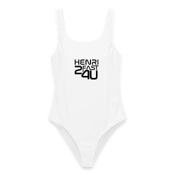 Henri - Frauen Badeanzug - Weiß - Vorne - AI Model Female 172 dark (172cm)