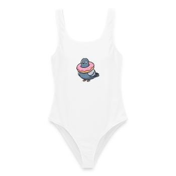 Donut Taube - Frauen Badeanzug - Weiß - Vorne - AI Model Female 172 dark (172cm)
