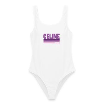 Legende Céline Purple - Frauen Badeanzug - Weiß - Vorne - AI Model Female 172 dark (172cm)