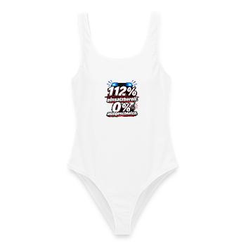 112% Einsatzbereit Schlafmangel - Frauen Badeanzug - Weiß - Vorne - AI Model Female 172 dark (172cm)