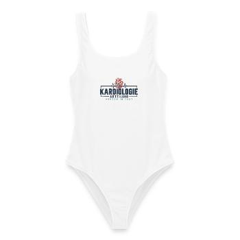 Kardiologie Herzschlag Kardiologe - Frauen Badeanzug - Weiß - Vorne - AI Model Female 172 dark (172cm)