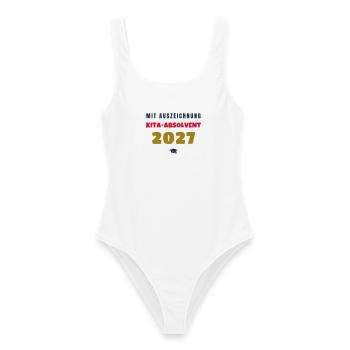 Kita Absolvent 2027 mit Auszeichnung Abschied - Frauen Badeanzug - Weiß - Vorne - AI Model Female 172 dark (172cm)