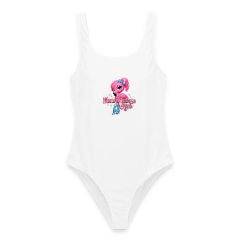 Flauschimingo Style - Frauen Badeanzug - Weiß - Vorne - AI Model Female 172 dark (172cm)