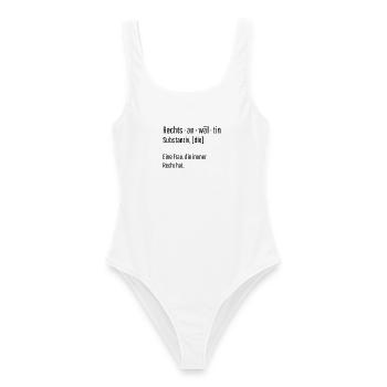 Rechtsanwältin Substantiv Definition Geschenk - Frauen Badeanzug - Weiß - Vorne - AI Model Female 172 dark (172cm)