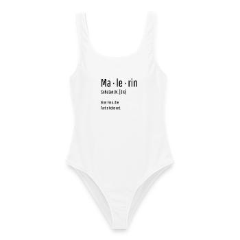 Malerin Substantiv Definition Maler Geschenk - Frauen Badeanzug - Weiß - Vorne - AI Model Female 172 dark (172cm)