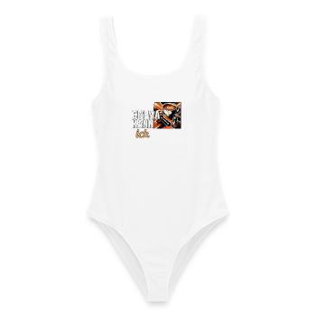 Hobby Barista Geschenk für die erste Siebträger - Frauen Badeanzug - Weiß - Vorne - AI Model Female 172 dark (172cm)